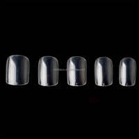 Faux ongles carrés courts, 10 tailles avec double taille pour une utilisation accrue, extensions d'ongles en gel