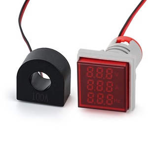 LED Digital AC Voltímetro Amperímetro Medidor <span class=keywords><strong>de</strong></span> frecuencia Luces <span class=keywords><strong>de</strong></span> señal 3 en 1 Indicador 220V Voltaje Corriente Hz Volt Amp Tester Detector - Product Image 4