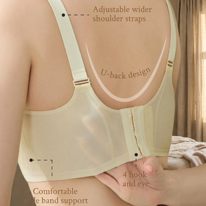 Ensemble soutien-gorge d'allaitement et culotte de maternité XL vert thé, avec adhérence en silicone, broderie en dentelle, ouverture supérieure, respirant - Product Image 3