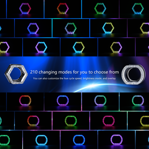 Cubiertas <span class=keywords><strong>de</strong></span> Lentes RGBW <span class=keywords><strong>de</strong></span> 2.5/3.0 Pulgadas con 210 Modos - Cubiertas <span class=keywords><strong>de</strong></span> Faros LED con Control por Aplicación, Función DRL y Señal <span class=keywords><strong>de</strong></span> Giro - Product Image 3