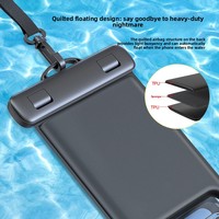 Étui de téléphone étanche en TPU avec fonction tactile, sacoche bandoulière anti-drift avec airbag pour la plongée en apnée et les sources chaudes