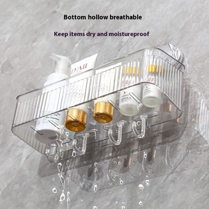 Portaoggetti Girevole a Parete a Singolo Livello in Plastica con <span class=keywords><strong>Ventosa</strong></span> Senza Foratura per <span class=keywords><strong>Asciugamani</strong></span> e Utensili da <span class=keywords><strong>Bagno</strong></span> - Product Image 2