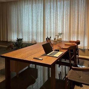 Juego de Mesa de Comedor de Madera Maciza de Estilo Nórdico, 4 Piezas, Rectangular, Duradero, para Uso Doméstico, Muebles para Comedor - Product Image 2