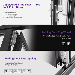 Puerta Plegable de Aluminio Resistente a la Intemperie EOKO CE <span class=keywords><strong>para</strong></span> SPA en la Orilla del Lago, Baño, Hotel, <span class=keywords><strong>Terraza</strong></span> de Bienestar, Puertas Plegables de Vidrio - Product Image 5