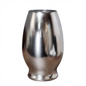 Pot de fleurs argenté, plantes artificielles, vases à fleurs, designs personnalisables faits à la main, décoration pour la maison, vase de table pour la décoration intérieure - Product Image 1