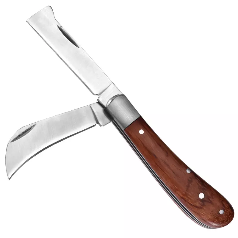 Customize double blades grafting and garden budding folding knife EDC skin grafting knife for gardener