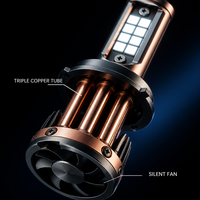 Ampoule de phare LED XVIEW 170W 55000LM à triple tube en cuivre H7 H11 9005 9006 6000K Canbus 12V 24V pour voitures et camions