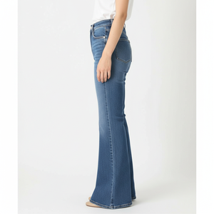 กางเกงยีนส์ขากว้างสำหรับผู้หญิง กางเกงยีนส์ทรงบาน กางเกงลำลองทรงเข้ารูปสำหรับผู้หญิง กางเกงยีนส์สำหรับผู้หญิง ฤดูหนาว - Product Image 6