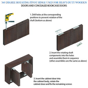 Hiện đại Heavy-Duty thép không gỉ 360 độ gấp bản lề lên và xuống xoay cửa <span class=keywords><strong>pivot</strong></span> bản lề - Product Image 5