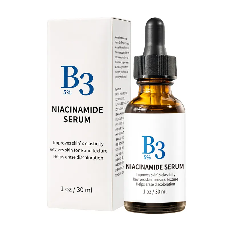 Niacinamide làm đều màu da, làm sáng mẩn đỏ, làm giảm da khô, giữ ẩm các đốm, điều trị tinh chất mặt Niacinamide