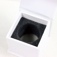 Flacon en verre vide en forme de boule, diffuseur de parfum, désodorisant de voiture, avec capuchon en bois, boîte d'emballage de papier magnétique, 5ml