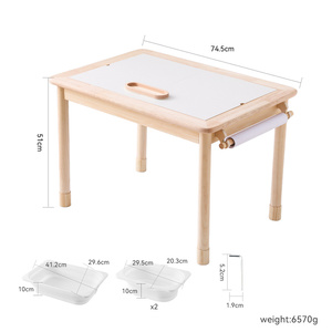 PMZ2155 Montessori tavolo sensoriale in legno Design moderno che rinvigorisce l'esperienza di apprendimento sensoriale uso scolastico - Product Image 6