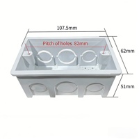 Vente directe usine – Boîtier de jonction pour interrupteur et prise standard américain, installation encastrée, PVC, Amérique du Sud AIJ300