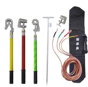 Alambre de seguridad de tierra de alto voltaje Abrazadera de cobre telescópica Varilla de puesta a tierra con alambre de cobre de 50mm - Product Image 3