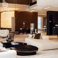 Ensemble complet de meubles de salon tendance pour villas, style moderne