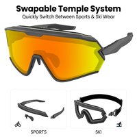 HUBO Lunettes de sport personnalisées Lunettes de soleil de sport polarisées pour hommes Baseball Bicycle Wave Runner Lunette De Sport Baseball