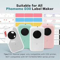 Étiquettes Phomemo 12X40mm Laser Argent Autocollant Papier d'étiquette auto-adhésif pour imprimante d'étiquettes D30/D35 pour l'étiquetage/le stockage/le marquage