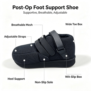 Scarpe <span class=keywords><strong>Ortopediche</strong></span> Post-Operatorie con Punta Chiusa, Protezione Rimovibile per Dita, Rete in Velcro, Cuneo in EVA, per Lesioni alla Punta del Piede, Vendita all'Ingrosso - Product Image 2