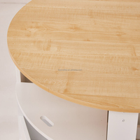 Mesa de Estudio Hexagonal Plegable de Madera Moderna para Niños, para Uso Escolar y al Aire Libre