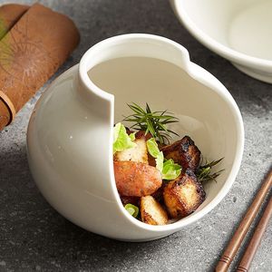 <span class=keywords><strong>Vaisselle</strong></span> en céramique Vase cassé créatif pour restaurants haut de gamme Concept artistique Assiette à steak Plat chaud/froid irrégulier Poterie - Product Image 4