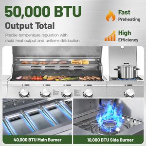 Îlot de barbecue au gaz en acier inoxydable de haute qualité pour cuisine extérieure et jardin - Product Image 3