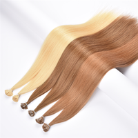 Extensions de cheveux humains russes Greathairgroup invisibles, vierges, double épaisseur, à pointe plate, lisses, de 14 à 26 pouces, avec pointe en K ou pointe en forme de clou