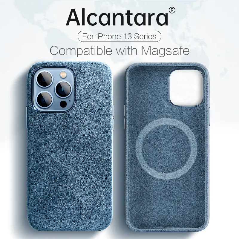 For Alcantara case Factory Wholesale Phone case Waterproof Suede Case for iPhone12/13 Pro Max Premium Gift