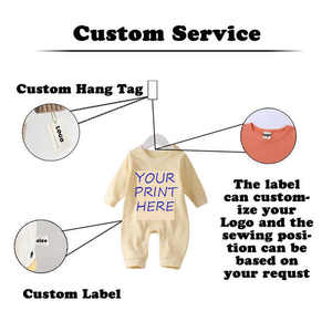 Chất lượng cao bán buôn OEM giá thấp cotton hữu cơ thiết kế Thương hiệu Mới sinh ra quần áo trẻ em Rompers 0-12 tháng trẻ em quần áo - Product Image 5