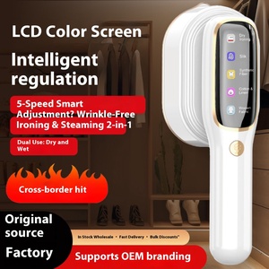 Grande schermo digitale portatile macchina da stiro in ceramica pieghevole portatile <span class=keywords><strong>ferro</strong></span> palmare per uso domestico nuovo indumento piroscafi noi - Product Image 2