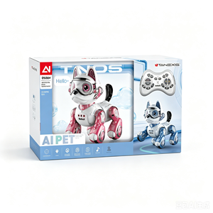 Adorable Perro Robótico de Plástico con Activación por Voz, Sensible al Tacto y a los Gestos, con Melodía Suave y Efectos de Iluminación - Product Image 3