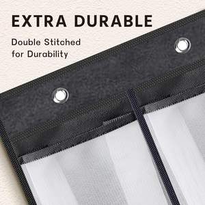 Organisateur mural 24 compartiments pour chaussures et articles divers, en tissu, avec poches en maille, à suspendre sur la porte ou dans le placard - Product Image 4