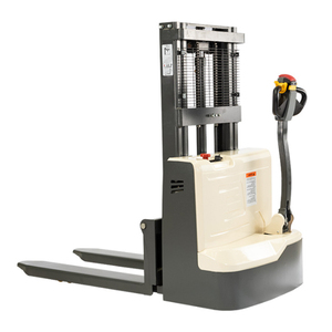 Apilador eléctrico de elevación de alto 4,5 metros totalmente eléctrico <span class=keywords><strong>Straddle</strong></span> Pallet Walkie <span class=keywords><strong>Stacker</strong></span> Adj Fo Walkie <span class=keywords><strong>Electric</strong></span> Forks Over <span class=keywords><strong>Stacker</strong></span> - Product Image 3