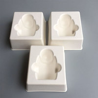 Plateau en pulpe pour produits électroniques écologiques, insert en pulpe biodégradable blanc pressé à l'état humide, petit plateau en papier