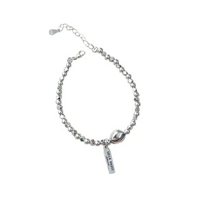 Ruitai S925 Sterling <b>Silver</b> <b>Beaded</b> Bracelet For Women Heart Shape Everyday Wear Jewelry Set - Product Image 5