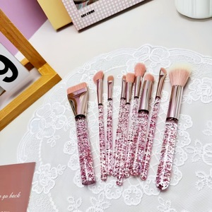 Juego de 9 Brochas de Maquillaje de Cristal Brillante Sakura para Base, Rubor, Corrector, Difuminado, <span class=keywords><strong>Contorno</strong></span> de <span class=keywords><strong>Nariz</strong></span>, Sombra de Ojos y Delineador - Product Image 6