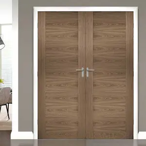 Burlywood color stoving varnish surface dust proof excellent impermeability wooden solid door for hospital