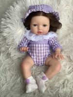 R & B Realistische wieder geborene Baby puppen Weiche Silikon-Ganzkörper puppe Feste Funktion Nasse lebensechte schwarze wieder geborene Baby puppen