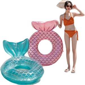 Anillo de Natación Inflable Reforzado con Diseño de Cola de Sirena para Adultos, Material de PVC, Origen China - Product Image 5