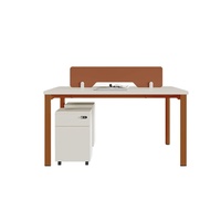 Escritorio de Oficina Moderno y Duradero de Madera Sólida para Dos Monitores, Estación de Trabajo Modular para 1-8 Personas con Almacenamiento para el Hogar y Espacios Corporativos