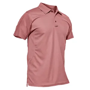 Manufacturers For Customs Clothes Mens Summer POLO T-Shirts Plain Short Sleeve T-shirt Polyester Quick Dry Mens Golf Shirt OEM