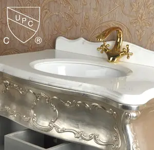 Modern parlak sır altında monte seramik lavabo Oval tezgah altı porselen banyo lavabo