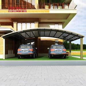 Auvent en aluminium à <span class=keywords><strong>pente</strong></span> simple ou <span class=keywords><strong>double</strong></span> avec polycarbonate pour allée de maison, parking et événements extérieurs - Product Image 1