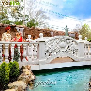 <span class=keywords><strong>Pont</strong></span> de <span class=keywords><strong>jardin</strong></span> décoratif en marbre blanc naturel de style <span class=keywords><strong>japonais</strong></span> - Product Image 4