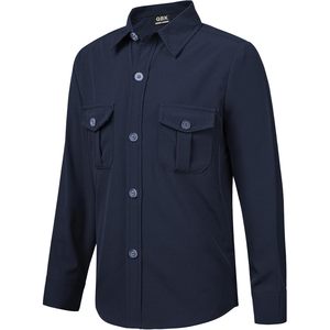 Camisa de Vestir de Manga Larga para Niños, con Botones, de Algodón Oxford, con Bolsillo en el Pecho, Camisa de Uniforme - Product Image 1