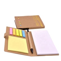 Carnet à spirales personnalisé avec couverture en papier kraft, stylo et notes adhésives A5/A6, cadeau promotionnel