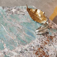 Table de centre moderne en pierre frittée de luxe contemporaine personnalisée Tables basses en marbre en forme de diamant pour le salon