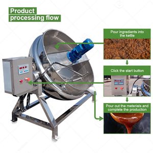 Caldaie monofase a doppio rivestimento cottura a Gas pentola ad alta pressione per 100 di miscelazione agitatore con miscelazione - Product Image 4