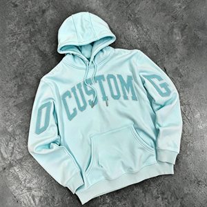 Sudadera con Capucha Extra Grande de Felpa Francesa con Parche de Chenilla <span class=keywords><strong>Bordado</strong></span> con Logotipo Personalizado Premium OEM, Impresión Puff DTG, Ropa Casual Urbana - Product Image 2
