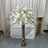 Boule de fleurs artificielles en soie blanche recyclable de haute qualité IFG 70 cm pour la décoration de centre de table de mariage