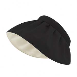 Chapeau de soleil en coquillage à visière ouverte pour femme, protection UV extérieure, pliable, avec protection faciale, grand bord, pour l'été - Product Image 1